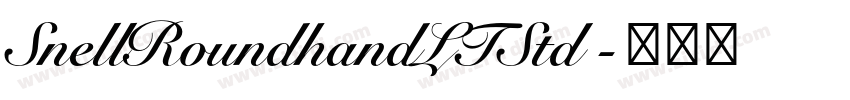SnellRoundhandLTStd 字体转换